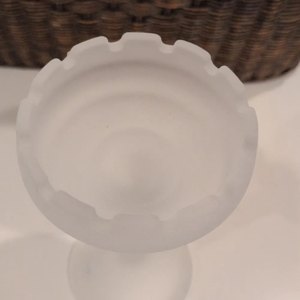 Frosted Glass Turret Pillar Candleholder Spring Castle Garden - Picture 6 of 10